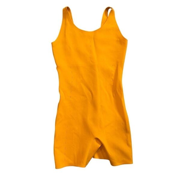 Nike Dri-FIT Yellow Orange Romper Training Bodysuit - Picture 4 of 9